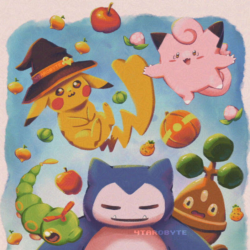 Sketchbook print: sleepy friends (2023)