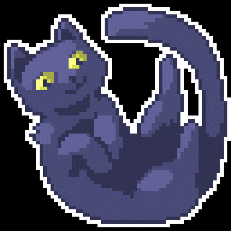 Pixel cat sticker (2024)