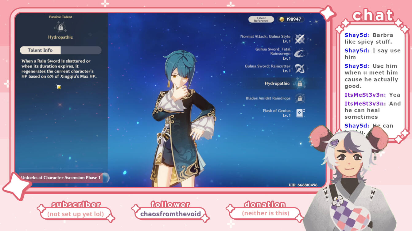 A screenshot from one of my recent streams on Twitch